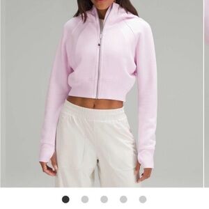Lululemon Athletica Soft Pink Cropped Hoodie